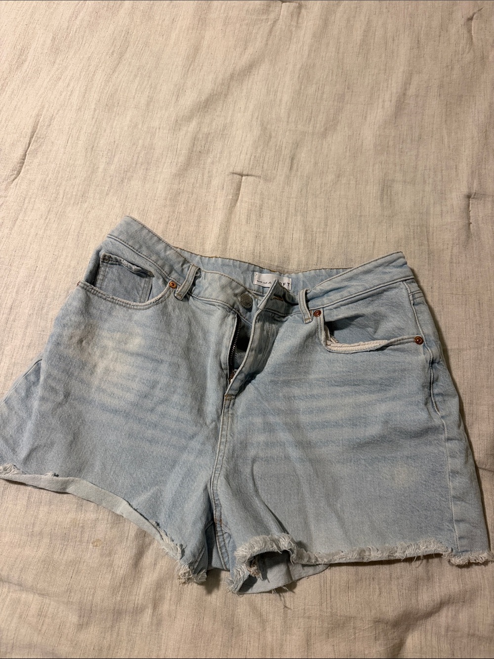 LOFT Light Blue Cutoff Denim Shorts